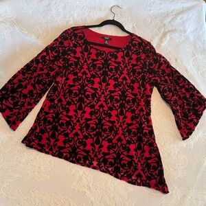 Alfani Stylish Red and Black Women's Top